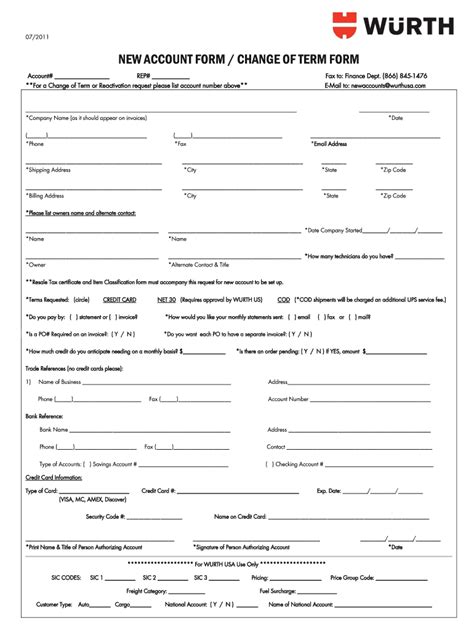 New Account Template 2011 2024 Form Fill Out And Sign Printable Pdf