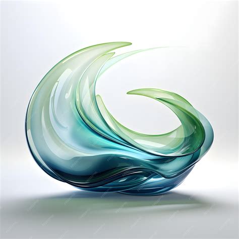 Premium Photo Abstract Background With Glass Waves 3d Render Vector Illustration