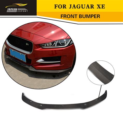 Racing Carbon Fiber Front Bumper Lip Apron For Jaguar XE Sedan 4 Door