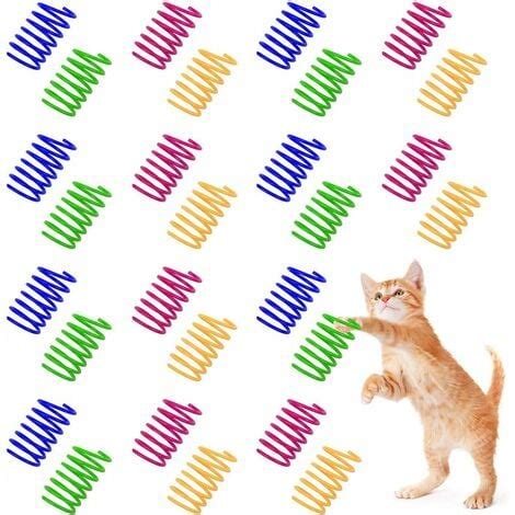 40 Pcs 4 Couleur Jouet Ressorts Chat Jouets pour Chats à Ressort