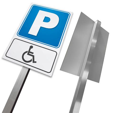 Tablica na słupku parking dla inwalidów ZNAK 150cm DIB 2030 SLUP 100 2