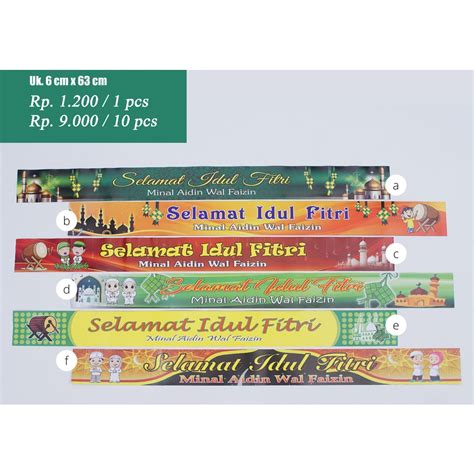 Jual SELEMPANG PARSEL IDUL FITRI 10PCS PARSEL LEBARAN TULISAN