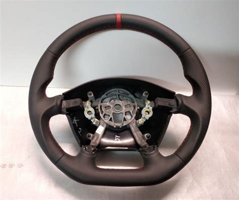 CORVETTE C5 STEERING WHEEL FLAT NEW LEATHER + RED BAND CUSTOM 1997-2004 ...