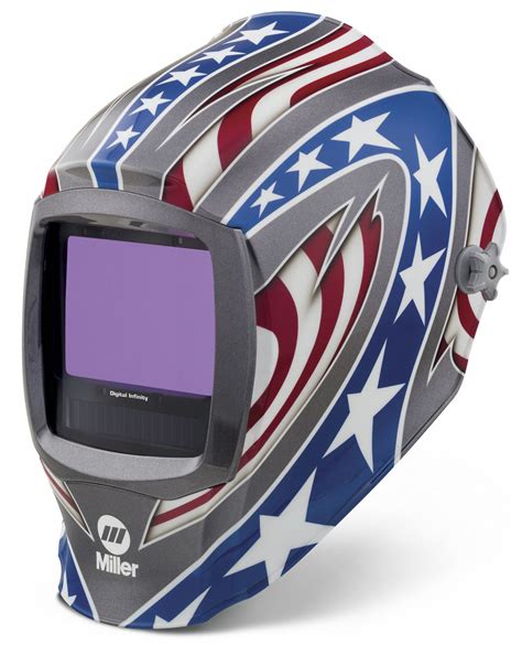 Miller Electric Welding Helmet Auto Darkening 4 Arc Sensors Blueredwhite Stars And Stripes