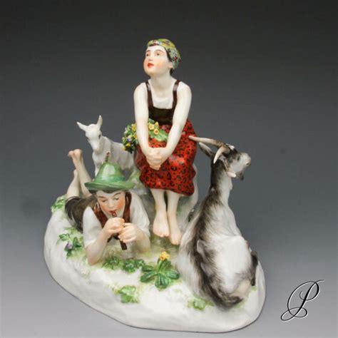 Jugendstil Figurengruppe Meissen 1 Wahl um 1910 Jhd von Erich Hösel