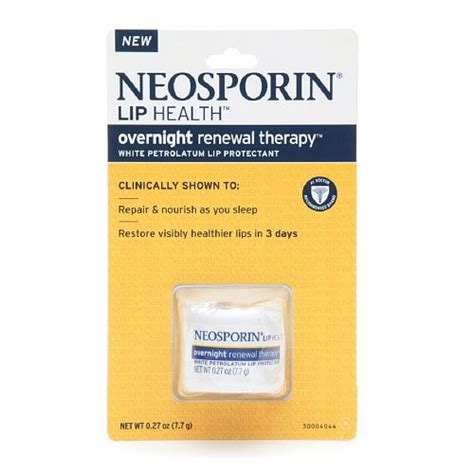 Neosporin Lip Health Overnight Renewal Therapy 027 Oz 3 Pack