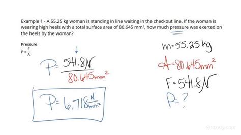 How To Calculate Pressure On A Solid D Surface Due To A Force