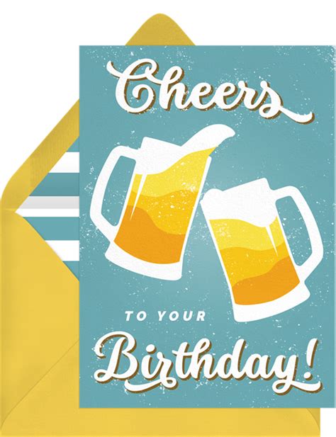 Birthday Cheers Cards In Blue