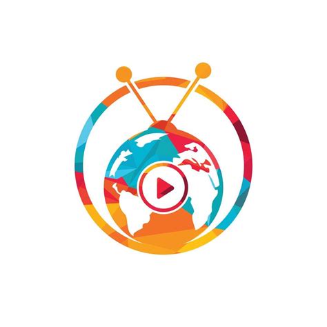 Global TV vector logo design concept. World television icon design. 11170110 Vector Art at Vecteezy