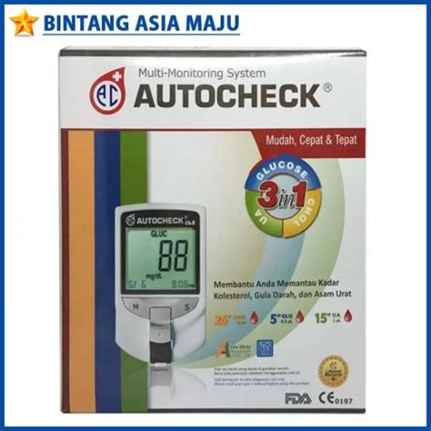 Jual AUTOCHECK MESIN ALAT CEK GULA DARAH KOLESTROL ASAM URAT 3 FUNGSI