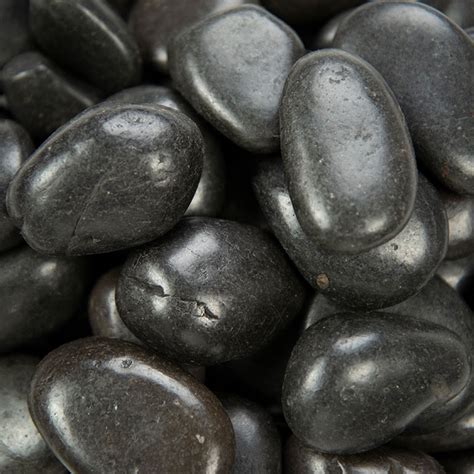 Pebbles - Beach Pebbles - Black Polished Pebbles Quartzite