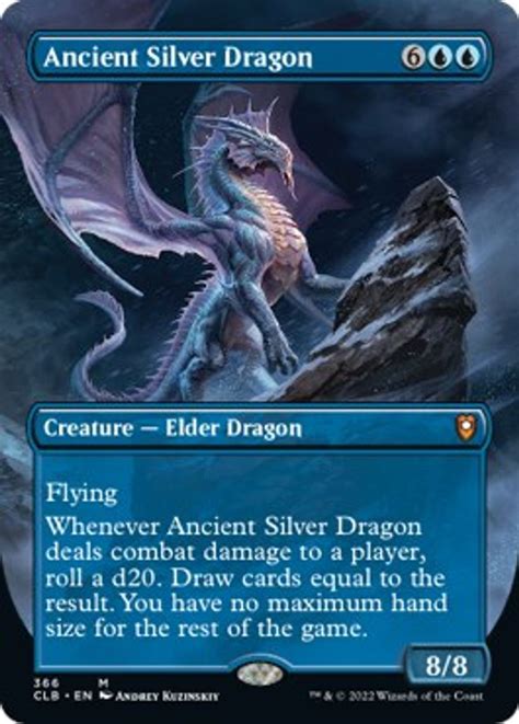 Ancient Silver Dragon Borderless Commander Legends Battle For