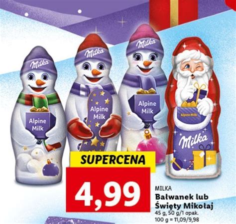 Promocja Mikołaj z czekolady milka w Lidl