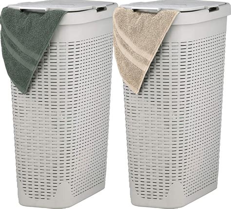 Amazon Superio Slim Laundry Hamper Beige 40 Liter 2 Pack Durable