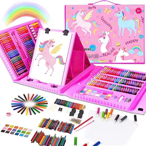 Kit De Dibujo Sebami 208 Piezas Set De Arte Profesional Con Caballete