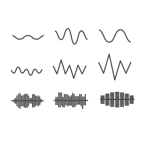 Premium Vector | Sound wave vector set collection vector illustration