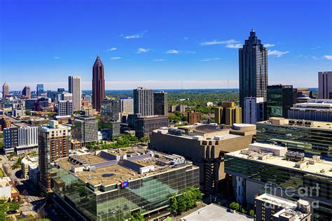 Downtown Atlanta Aerial View - Atlanta GA Photograph by The Photourist ...