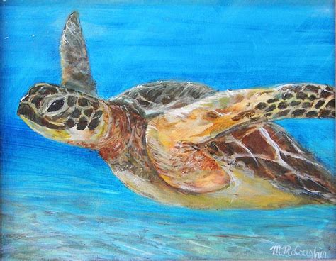 Turtle Acrylic Painting