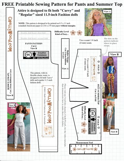 Template Printable Barbie Clothes Patterns