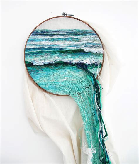 Landscape Embroidery Art Flows Out Over Its Frames Demilked