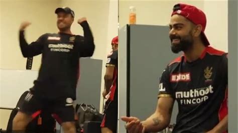 Watch Ab De Villiers Mimics Virat Kohlis Aggressive Celebration As