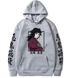 Moletom Masculino Blusa Anime Kimetsu No Yaiba Hashira Giyu Tomioka