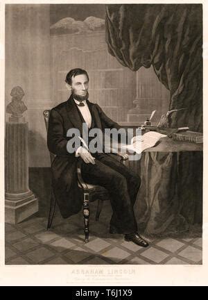 Abraham Lincoln signing the Emancipation Proclamation on July 22, 1862 ...