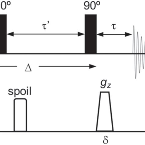 Top Nmr Pulse Sequence And Bottom Gradient Pulses For The Ste