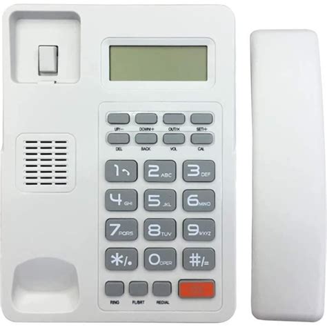 Téléphone Fixe Filaire De Bureau FSK DTMF Dual System Blanc