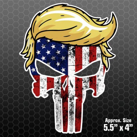 Trump Punisher Usa Flag Sticker Car Truck Vinyl Decal Window Hair