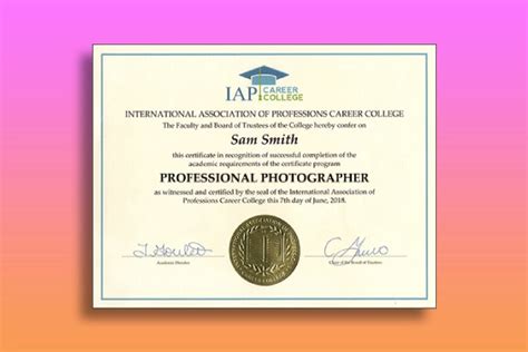 12 Photography Certificate Examples And Templates Download Now Exam