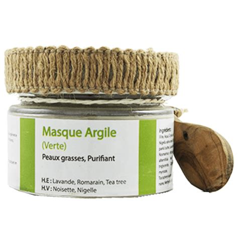 Masque Dargile Verte Peaux Grasses Ecovillage Green Bee