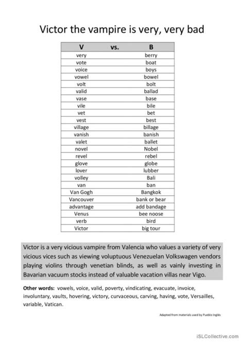 23 Vampire English Esl Worksheets Pdf And Doc