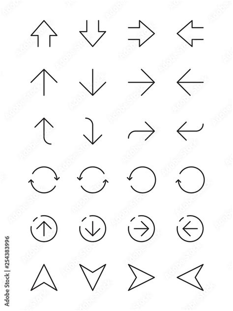 Simple Arrows Ui Interface Navigation Thin Line Arrows Left Right Up
