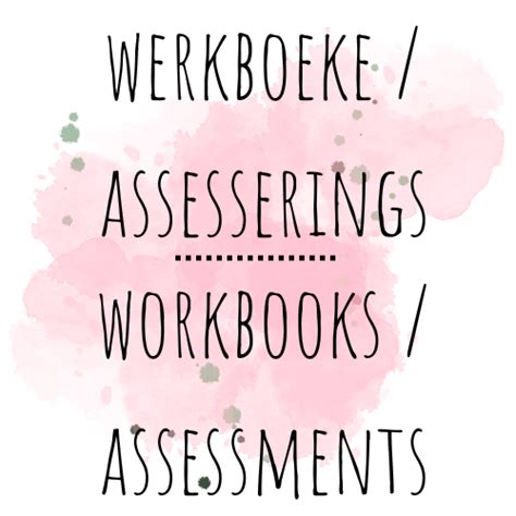 Werkboeke Assesserings