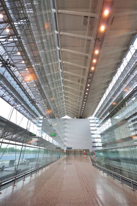 Glass Lift Lobby In Airport Building Stock Photo Image Of Convenient