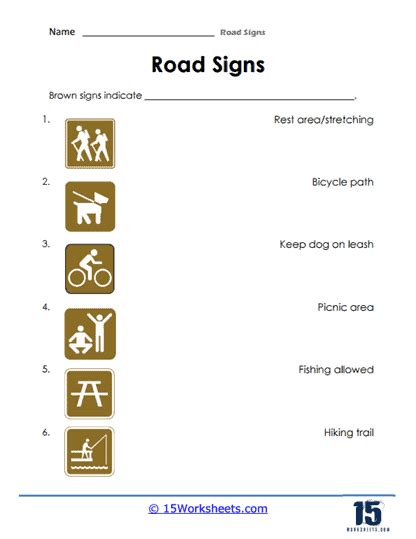 Road Signs Worksheets - 15 Worksheets.com - Worksheets Library