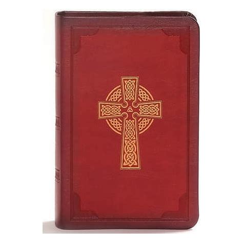 Kjv Large Print Compact Reference Bible Celtic Cross Crimson