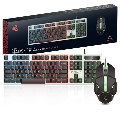 Kit Teclado E Mouse Gamer Fio E Led RGB KNUP KP TE124 Shopee Brasil