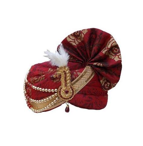 Velvet Mens Wedding Safa Groom Pagdi Turban For Marriage Maroon