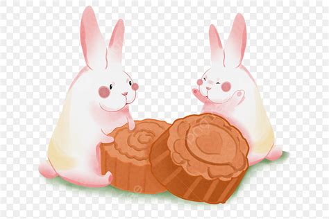 Mid Autumn Rabbit Png Picture Mid Autumn Moon Cake Jade Rabbit Mid