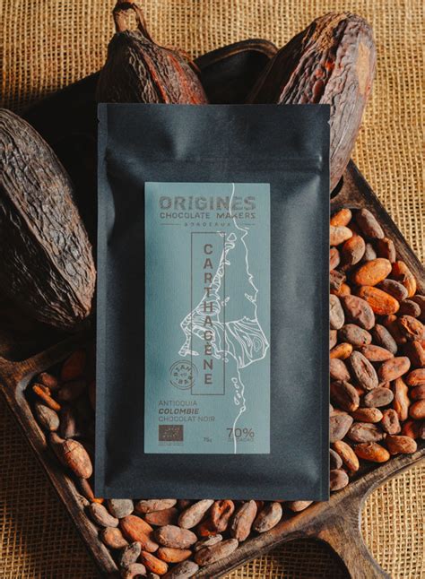 Tablette Chocolat Noir Bio Origine Colombie Chocolaterie Origines Fr