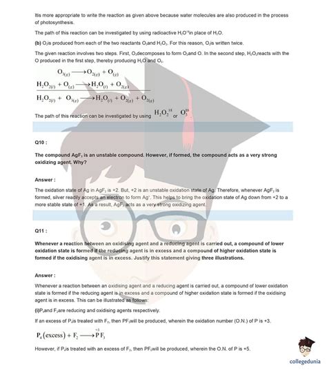 Ncert Solutions For Class 11 Chemistry Chapter 8 Redox Reactions