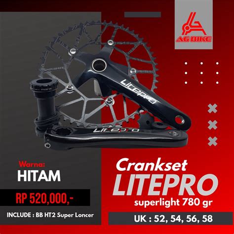 Jual Crankset LITEPRO Superlight 780gr Shopee Indonesia