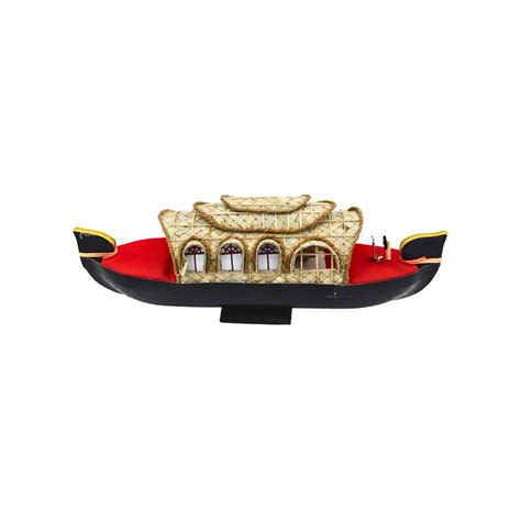 Kettuvallam Miniature with Palm Canopy, 11 cm - Kerala’s Heritage Decor ...