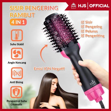 Jual HJS Sisir Blow Pelurus Curly Pengering Rambut Elektrik Hair