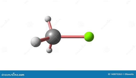 Methyl Chloride Molecular Structure Isolated on White Stock ...