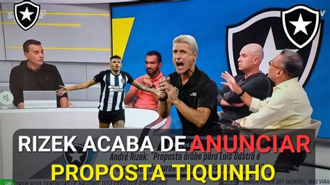 ANDRÉ RIZEK ACABA DE ANUNCIAR QUE TIQUINHO SOARES PODE RECEBER PROPOSTA