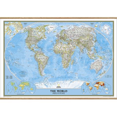 World Classic Wall Map X Cm With Hangers Geographica