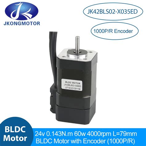 JKM JK42BLS02 X035ED Motor DC Tanpa Sikat L 79Mm 24V 60W 8 Tiang 0